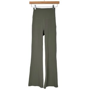 Lululemon Super High Rise Flared Groove Pants Army Green Size 2